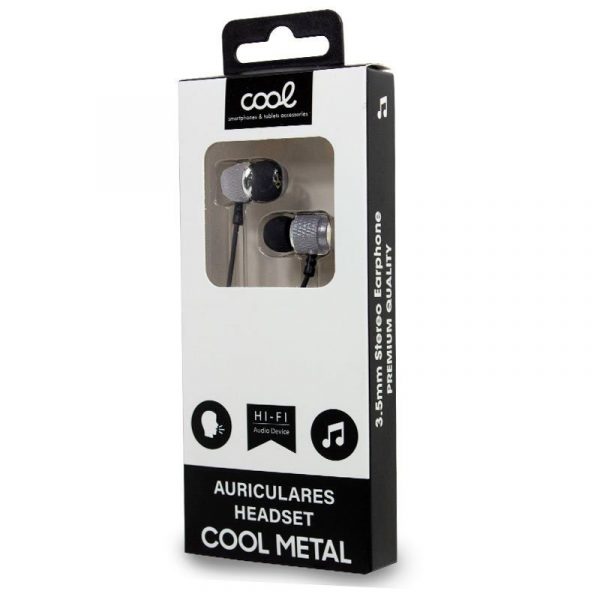 Auriculares 3,5 mm COOL Metalizado Stereo Con Micro Plata - Imagen 2