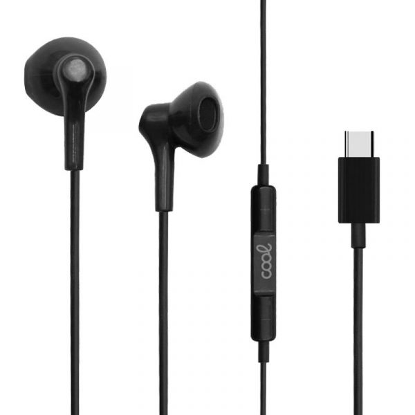 Auriculares Botón COOL Stereo Tipo-C Con Micro (Digital) Negro - Imagen 3