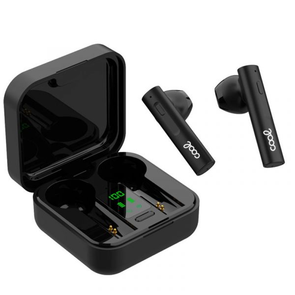 Auriculares Stereo Bluetooth Earbuds Inalámbricos TWS COOL Solar Negro