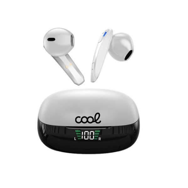 Auriculares Stereo Bluetooth Earbuds Inalámbricos TWS Lcd COOL Shadow Blanco - Imagen 2