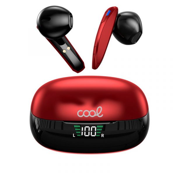 Auriculares Stereo Bluetooth Earbuds Inalámbricos TWS Lcd COOL Shadow Rojo - Imagen 2