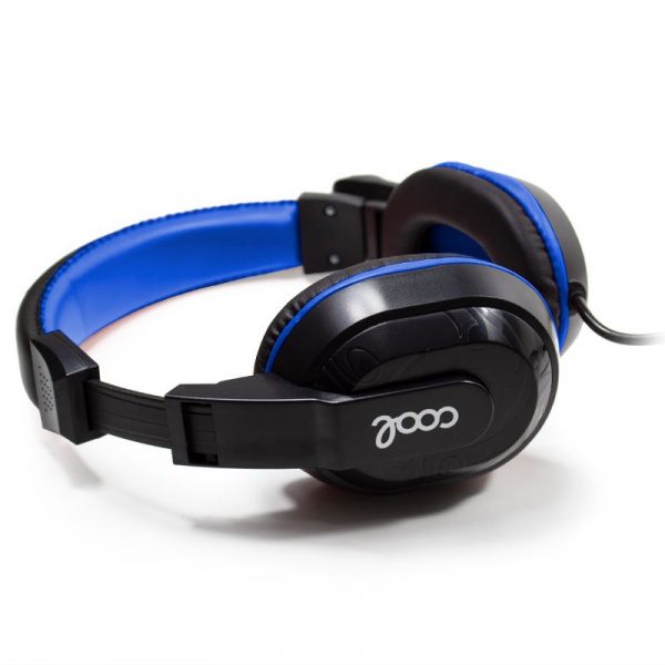 Auriculares Stereo Oficina COOL Dublin con micro (Negro-Azul) - Imagen 2