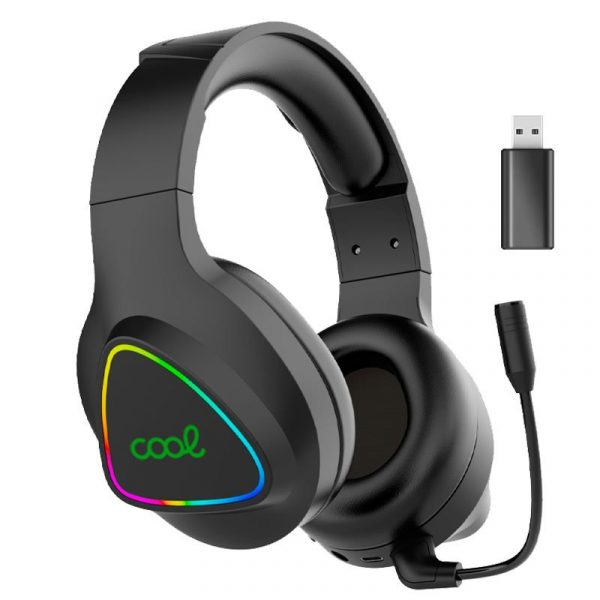 Auriculares Stereo PC / PS4 / PS5 Gaming Inalámbricos COOL Leopard 7.1 Negro - Imagen 2