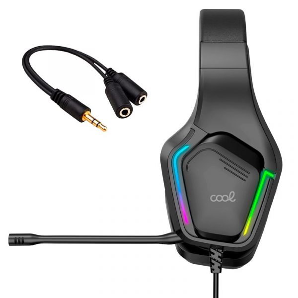 Auriculares Stereo PC / PS4 / PS5 / Xbox Gaming Led RGB COOL Genesis + Adapt. Audio - Imagen 3