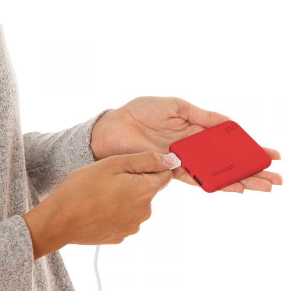 Bateria Externa Power Bank 5000 mAh COOL Leather Rojo - Imagen 2