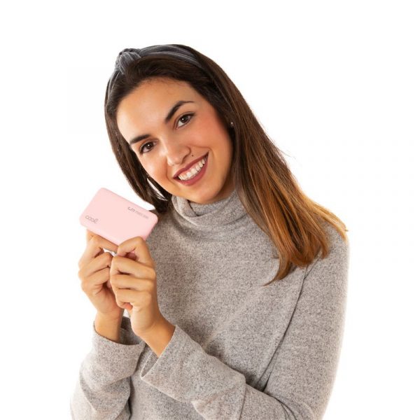 Bateria Externa Power Bank 5000 mAh COOL Leather Rosa - Imagen 3