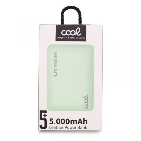 Bateria Externa Power Bank 5000 mAh COOL Leather Verde - Imagen 3