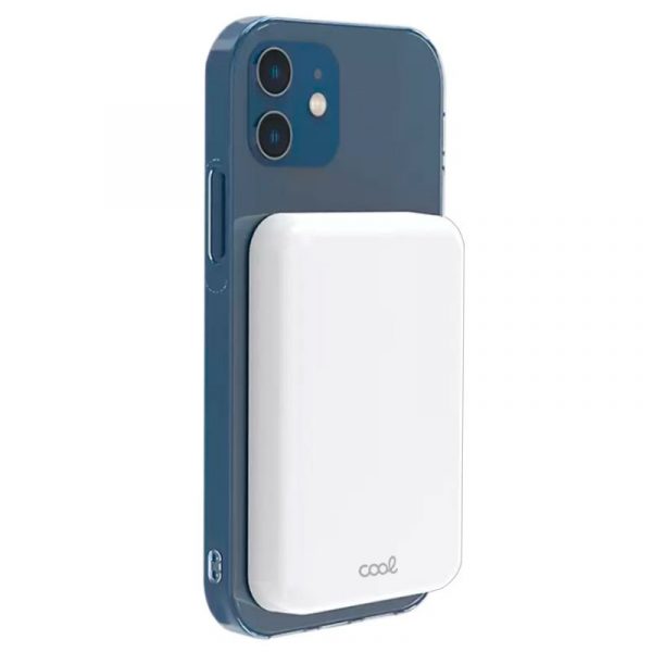 Bateria Externa Universal MAGNÉTICA Power Bank Qi 5000 mAh COOL Blanco - Imagen 2