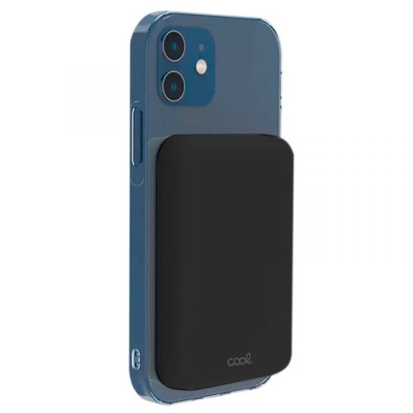Bateria Externa Universal MAGNÉTICA Power Bank Qi 5000 mAh COOL Negro - Imagen 3