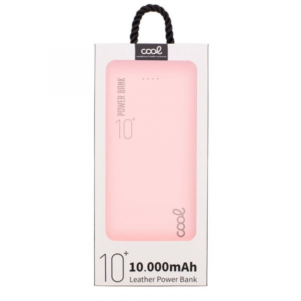 Bateria Externa Universal Power Bank 10.000 mAh (2 x usb / 2.1A) COOL Leather Rosa - Imagen 3