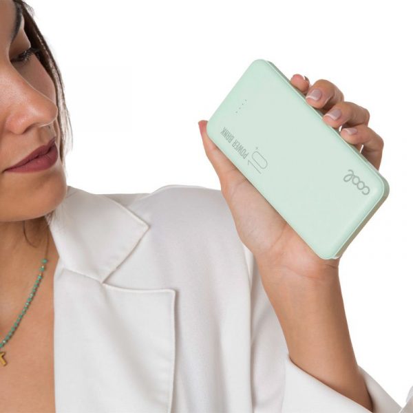 Bateria Externa Universal Power Bank 10.000 mAh (2 x usb / 2.1A) COOL Leather Verde - Imagen 2