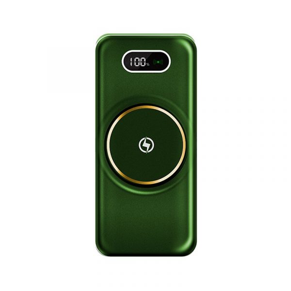Batería Externa Universal Power Bank 10.000 mAh + Qi Carga Inalámbrica (4 conexiones) Verde - Imagen 3