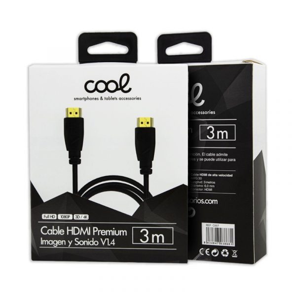 Cable HDMI a HDMI Audio-Video Universal (3 metros) Ultra 4K COOL - Imagen 3