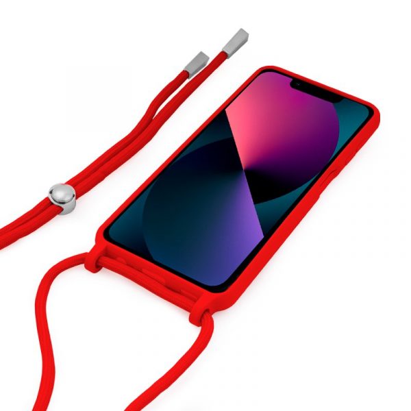 Carcasa COOL para iPhone 13 mini Cordón Liso Rojo - Imagen 2