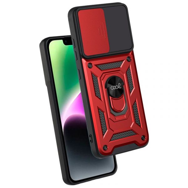 Carcasa COOL para iPhone 14 Hard Ring Rojo - Imagen 3