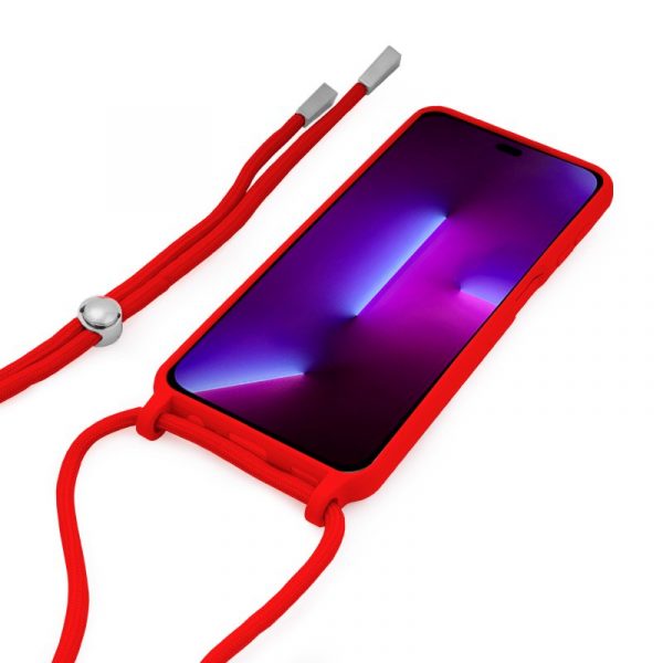 Carcasa COOL para iPhone 14 Pro Cordón Liso Rojo - Imagen 2