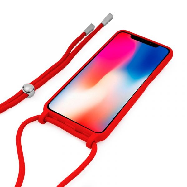 Carcasa COOL para iPhone X / iPhone XS Cordón Liso Rojo - Imagen 2