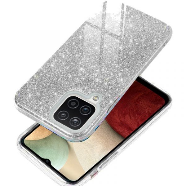 Carcasa COOL para Samsung A125 Galaxy A12 / M12 Glitter Plata - Imagen 3