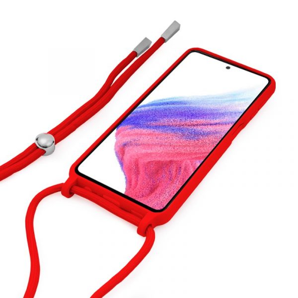 Carcasa COOL para Samsung A536 Galaxy A53 5G Cordón Liso Rojo - Imagen 2