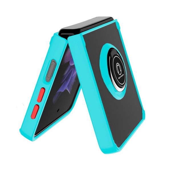 Carcasa COOL para Samsung F711 Galaxy Z Flip 3 Hard Anilla Celeste - Imagen 2