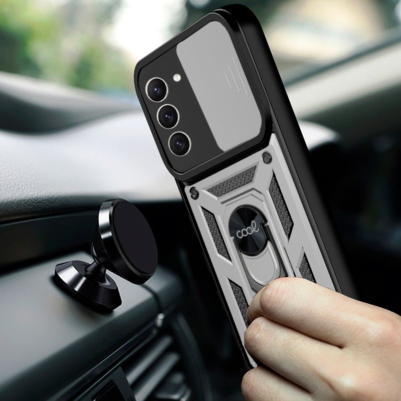 Carcasa COOL para Samsung S916 Galaxy S23 Plus Hard Ring Plata - Imagen 2