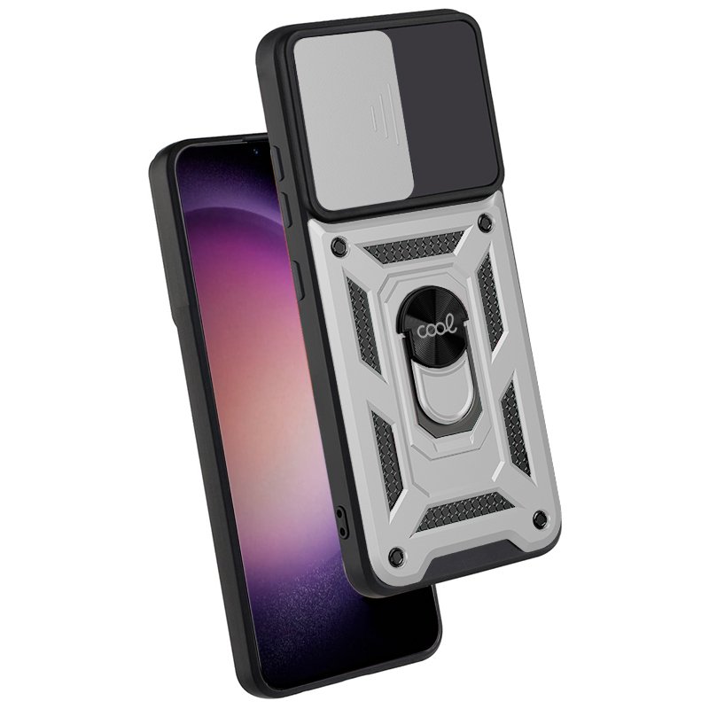 Carcasa COOL para Samsung S916 Galaxy S23 Plus Hard Ring Plata - Imagen 3