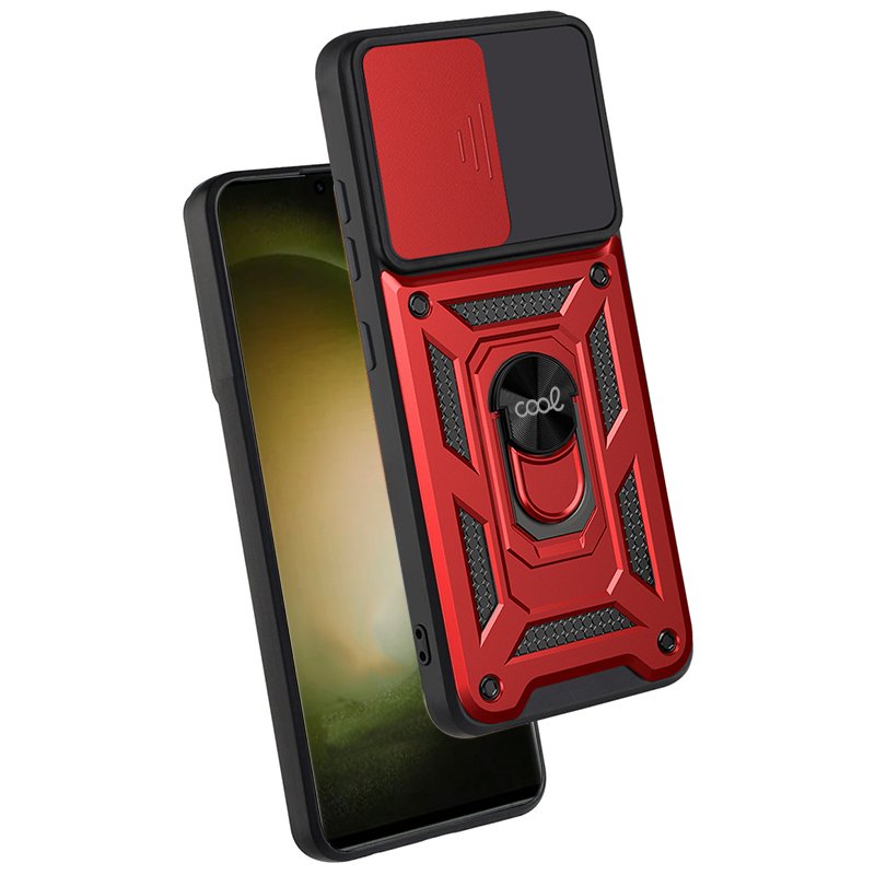 Carcasa COOL para Samsung S918 Galaxy S23 Ultra Hard Ring Rojo - Imagen 2