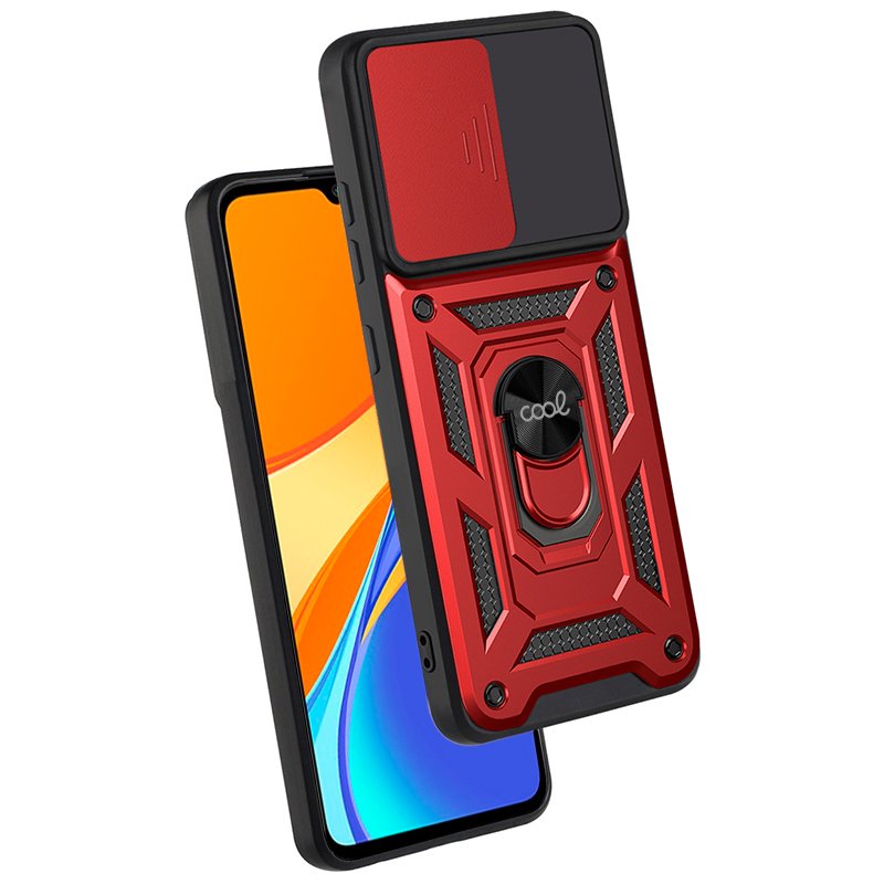 Carcasa COOL para Xiaomi Redmi 9C / 10A Hard Ring Rojo - Imagen 3