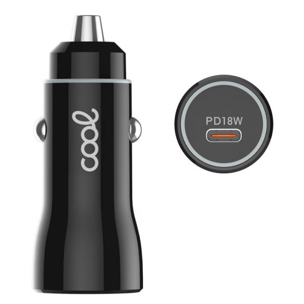 Cargador Coche Universal Entrada Tipo C (PD) COOL (18W) Negro - Imagen 2