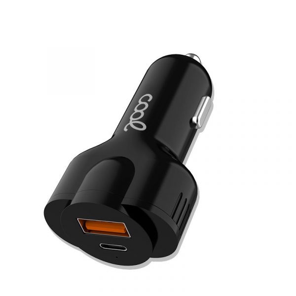 Cargador Coche Universal Entrada USB + Entrada Tipo C PD COOL (30W) Negro - Imagen 2