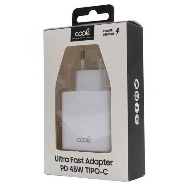 Cargador Red Universal Ultra Fast (PD) Tipo-C COOL (45W) Blanco - Imagen 3