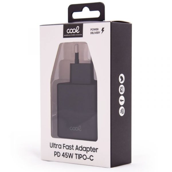 Cargador Red Universal Ultra Fast (PD) Tipo-C COOL (45W) Negro - Imagen 3