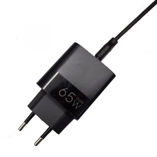 Cargador Red Universal Ultra Fast PD Tipo-C + USB COOL (65W + Cable Tipo-C) GaN Negro - Imagen 2