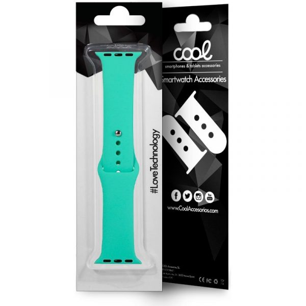 Correa COOL para Apple Watch Series 1 / 2 / 3 / 4 / 5 / 6 / 7 / 8 / SE (38 / 40 / 41 mm) Goma Mint - Imagen 2