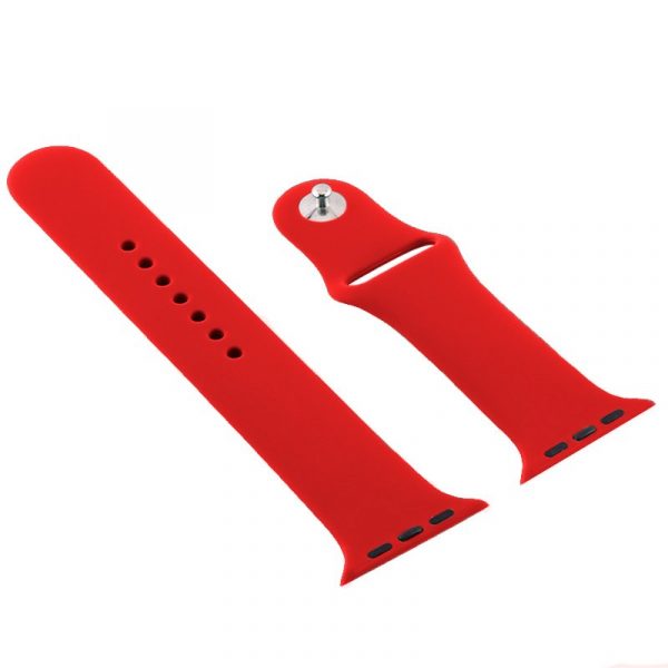 Correa COOL para Apple Watch Series 1 / 2 / 3 / 4 / 5 / 6 / 7 / 8 / SE (38 / 40 / 41 mm) Goma Rojo - Imagen 3