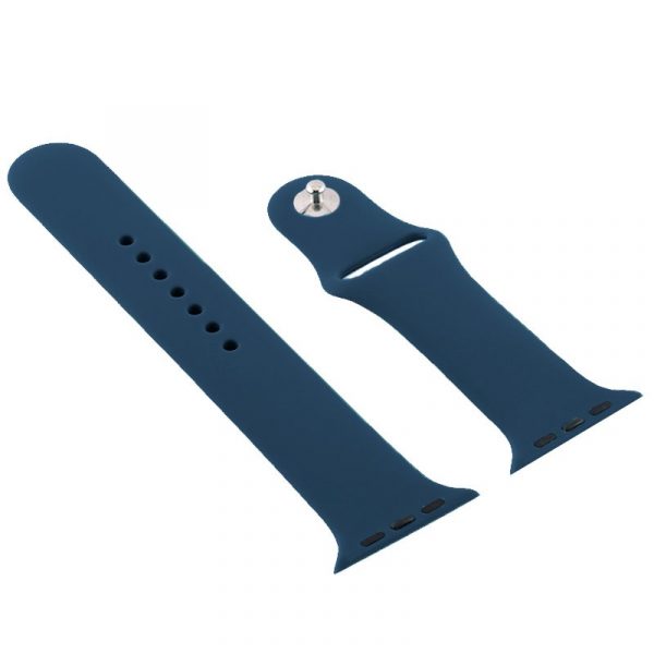 Correa COOL para Apple Watch Series 1 / 2 / 3 / 4 / 5 / 6 / 7 / 8 / SE (42 / 44 / 45 mm) Goma Azul - Imagen 3