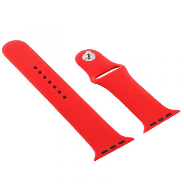 Correa COOL para Apple Watch Series 1 / 2 / 3 / 4 / 5 / 6 / 7 / 8 / SE (42 / 44 / 45 mm) Goma Rojo - Imagen 3