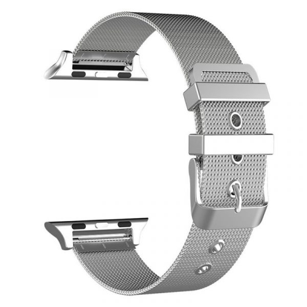 Correa COOL para Apple Watch Series 1 / 2 / 3 / 4 / 5 / 6 / 7 / 8 / SE (42 / 44 / 45 mm) Metal Plata - Imagen 2