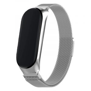 Correa COOL para Xiaomi Mi Band 5 / 6 / 7 / Amazfit Band 5 Metal Plata