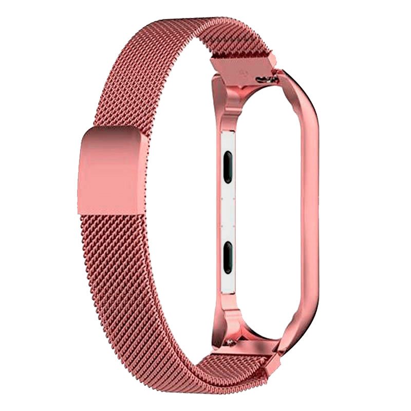 Correa COOL para Xiaomi Mi Band 5 / 6 / 7 / Amazfit Band 5 Metal Rosa - Imagen 2