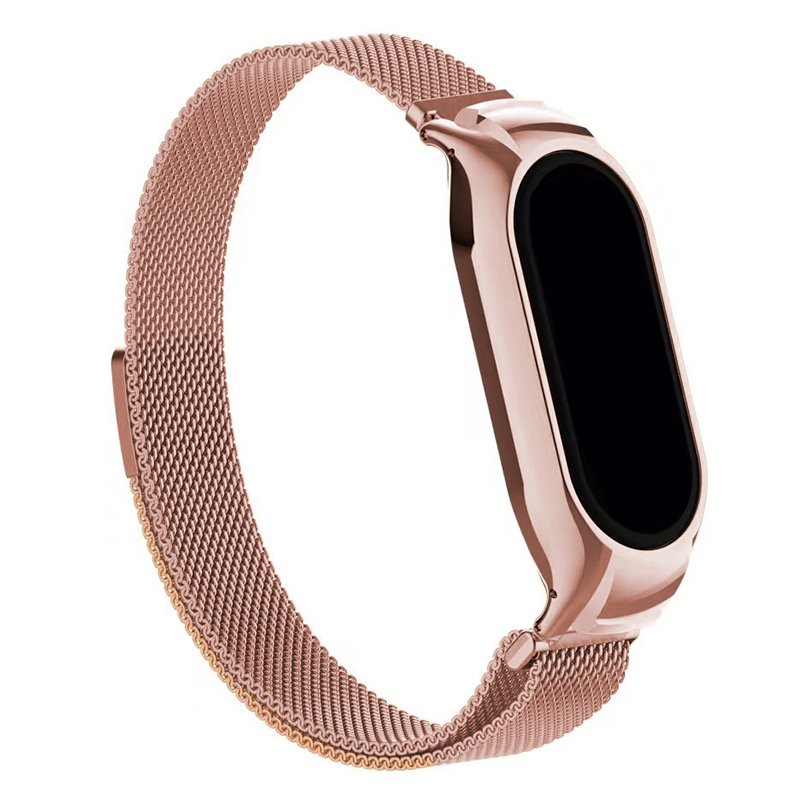 Correa COOL para Xiaomi Mi Band 5 / 6 / 7 / Amazfit Band 5 Metal Rose Gold - Imagen 2