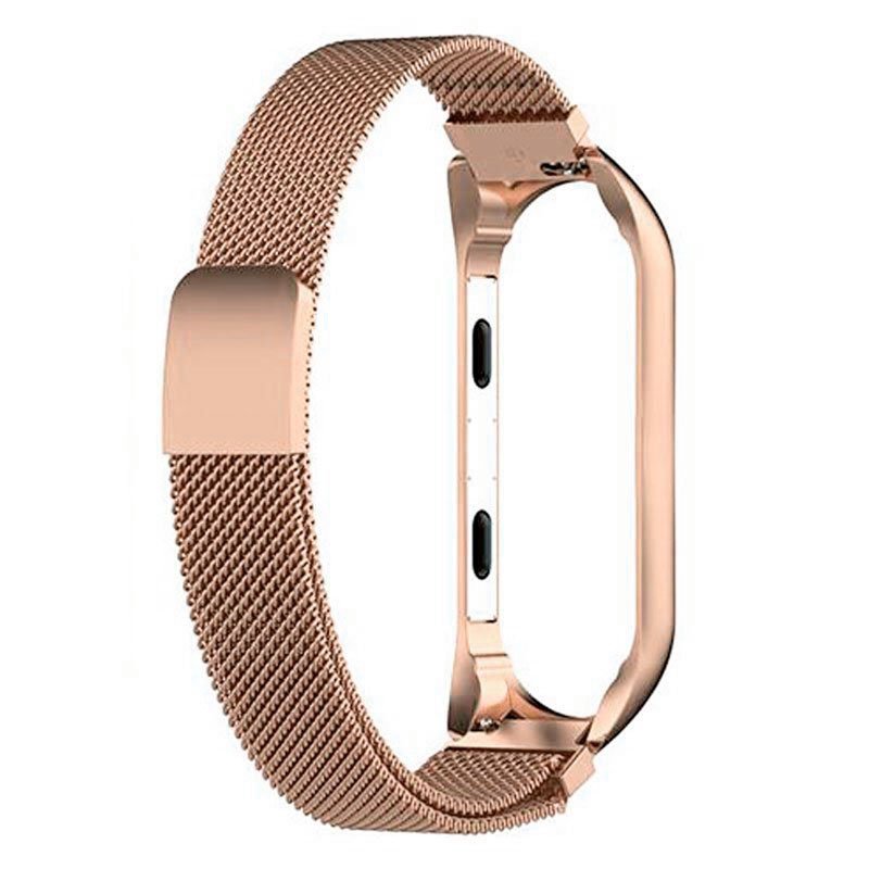 Correa COOL para Xiaomi Mi Band 5 / 6 / 7 / Amazfit Band 5 Metal Rose Gold - Imagen 3