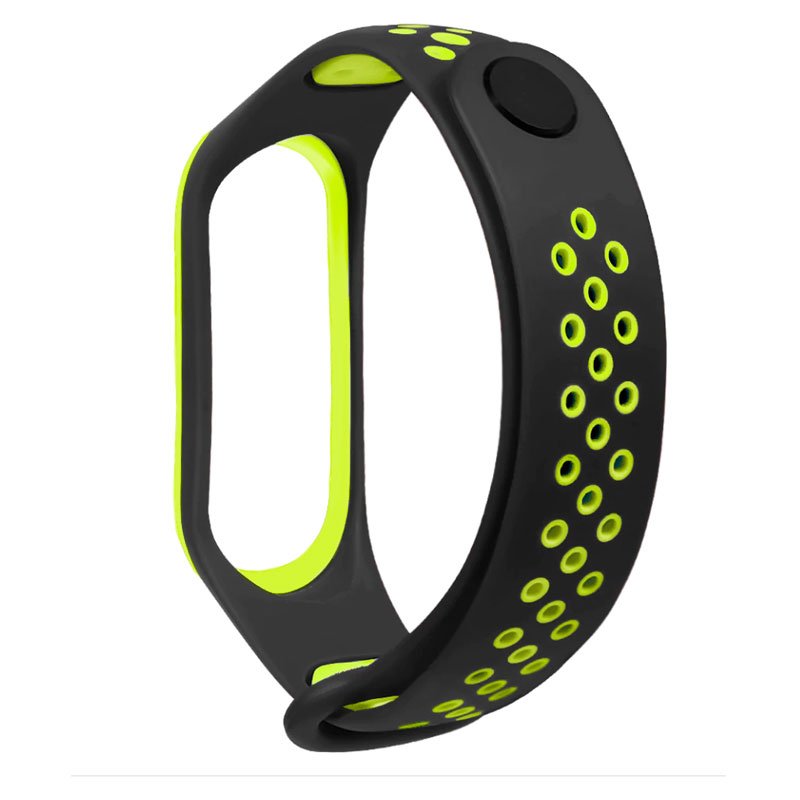 Correa COOL para Xiaomi Mi Band 5 / 6 / 7 / Amazfit Band 5 Sport Negro-Verde - Imagen 3