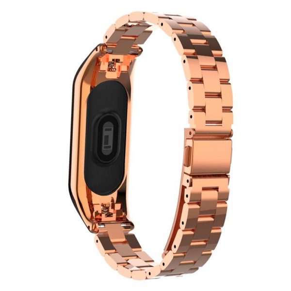 Correa COOL para Xiaomi Mi Band 5 / 6 / 7 / Amazfit Band 5 Steel Rose Gold - Imagen 2