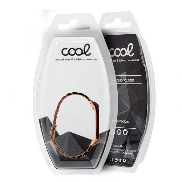 Correa COOL para Xiaomi Mi Band 5 / 6 / 7 / Amazfit Band 5 Steel Rose Gold - Imagen 3
