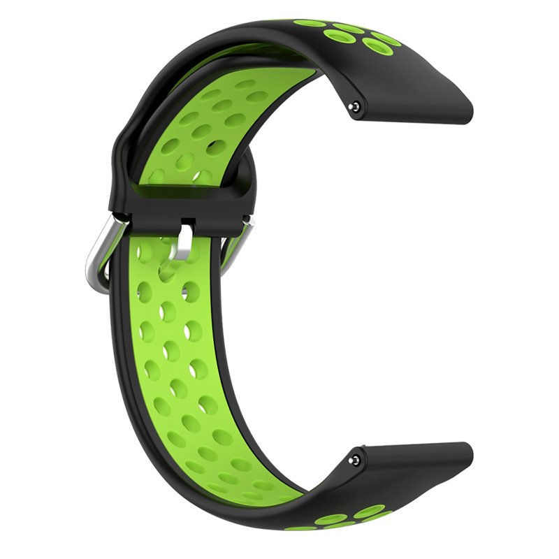 Correa Universal 20mm Amazfit Bip / GTS / Bip Lite / Huawei / Samsung / COOL Goma Negro-Verde - Imagen 3