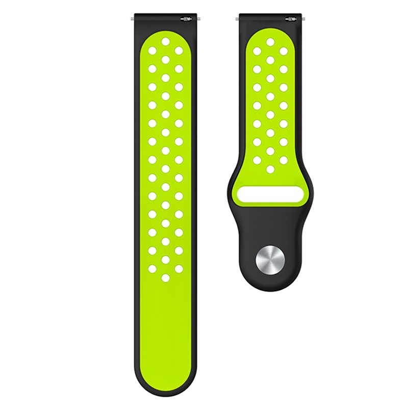 Correa Universal 22mm Amazfit GTR / Stratos / Huawei / Samsung / COOL Goma Negro-Verde - Imagen 3