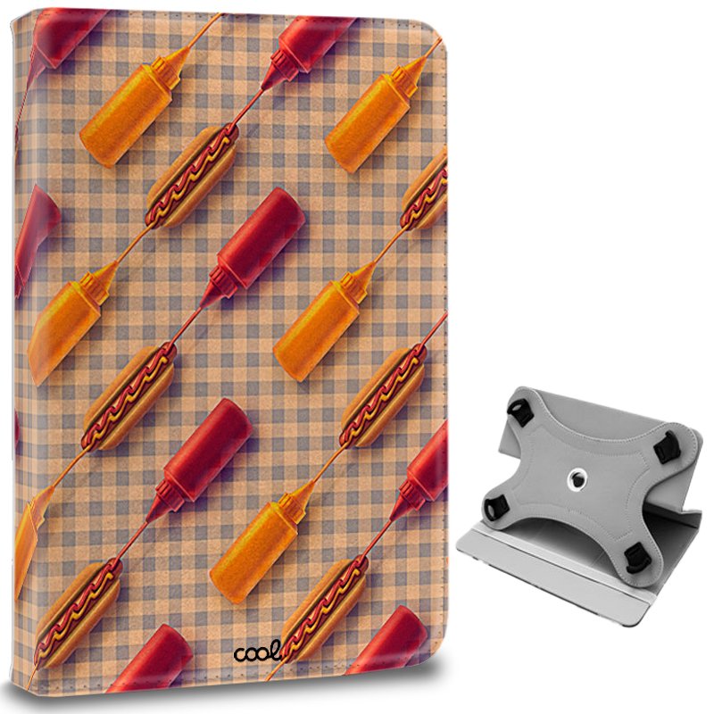 Funda COOL Ebook Tablet 9.7 - 10.5 Pulgadas Universal Dibujos Hot Dogs