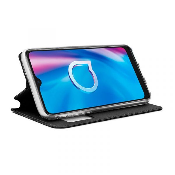 Funda COOL Flip Cover para Alcatel 1S (2020) / Alcatel 3L (2020) Liso Negro - Imagen 2