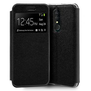 Funda COOL Flip Cover para Alcatel 3 (2019) Liso Negro
